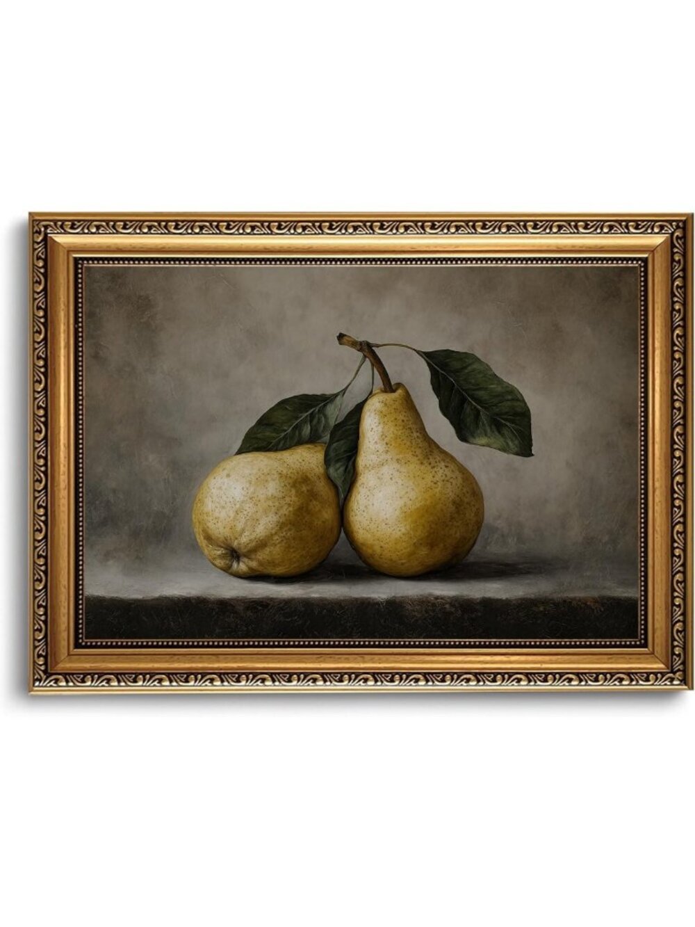 Vintage Kitchen Pear Wall Art | Still Life Picture Decor for Home & Dining